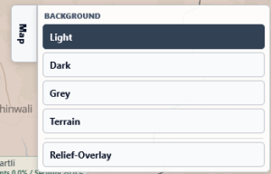 The Map button and its background picker.